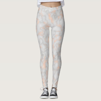 Rosa guld för marmor leggings