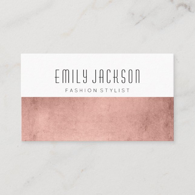 Rosa guld för Minimalist Visitkort (Framsida)