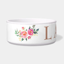 Rosa guld för personlig med blommor