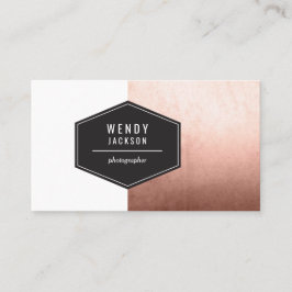 Rosa guld för polygon visitkort