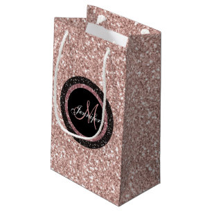 Rosa guld- för rosaglitterMonogram för namn party