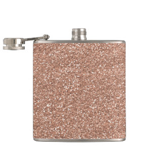 Rosa guld för Sparkly skina glitter Fickplunta