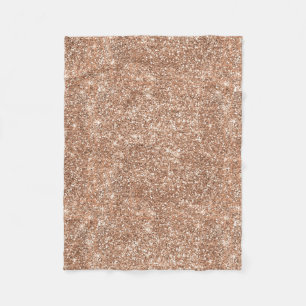 Rosa guld för Sparkly skina glitter Fleecefilt