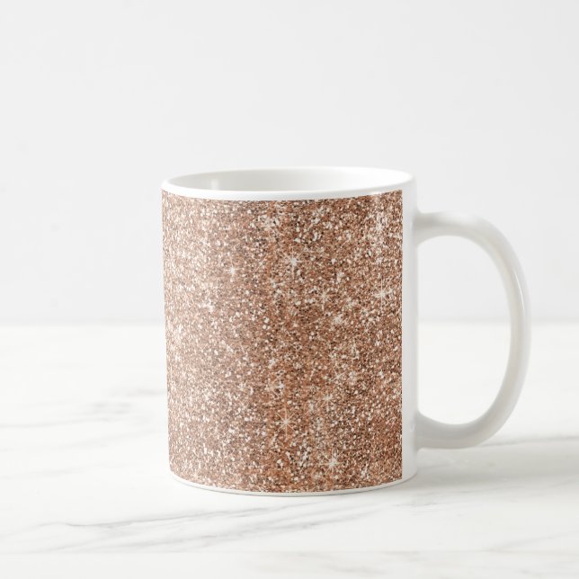 Rosa guld för Sparkly skina glitter Kaffemugg (Höger)