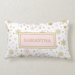 Rosa guld- gåva för barnkammare för lumbarkudde