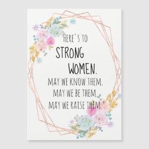 Rosa Guld Geometric Blommigt Starka kvinnor Uppmun