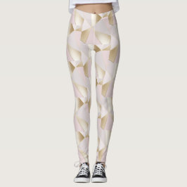 Rosa Guld Geometrisk Leggings