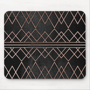 Rosa guld- geometriska trianglar för chic & musmatta