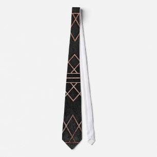 Rosa guld- geometriska trianglar för chic & slips