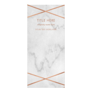 Rosa guld- geometriskt för Faux på marmor Reklamkort