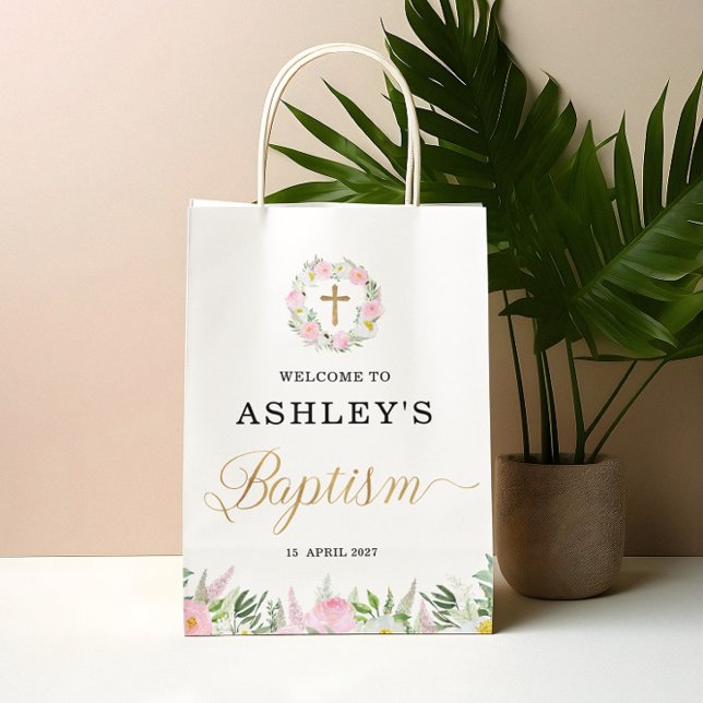 Rosa Guld Girl Baptism (Skapare uppladdad)