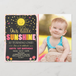 Rosa Guld Girl Girl Inbjudningar