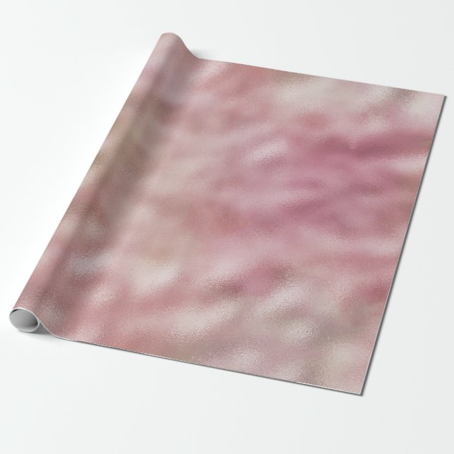 Rosa Guld Glam Ombre Presentpapper (Utrullad)