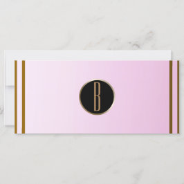 Rosa Guld Glänsande Glam Monogrampresentcertifikat
