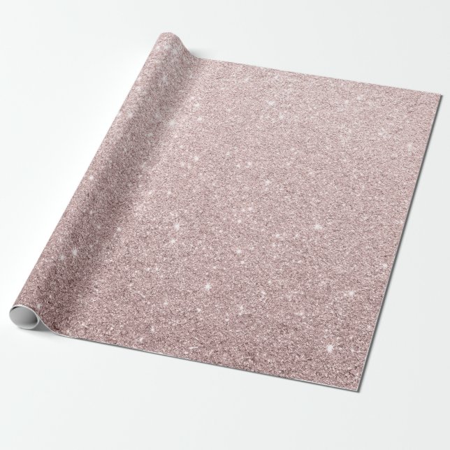 rosa guld- glitter för elegant presentpapper (Utrullad)