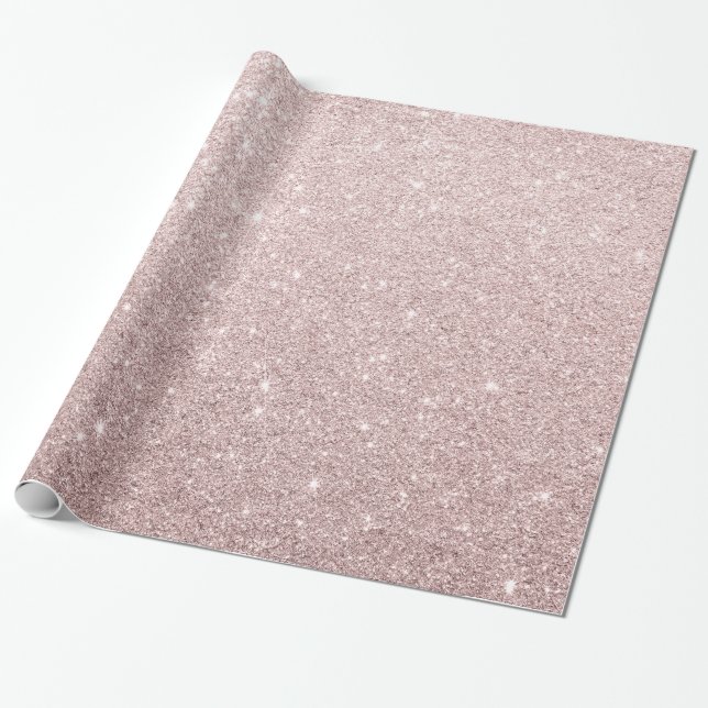 rosa guld- glitter för elegant presentpapper (Utrullad)