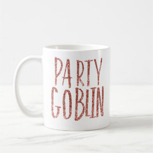 Rosa guld- glitter för partyelakt troll kaffemugg