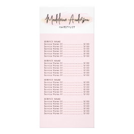 Rosa guld glitter frisörsalong reklamkort