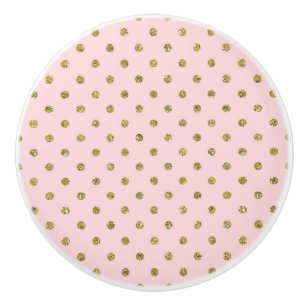 Rosa & Guld Glitter Gnistrande Prickar Minimal Knopp