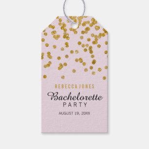 Rosa Guld Glitter konetti Bachelorette Gift-Märkre Presentetikett