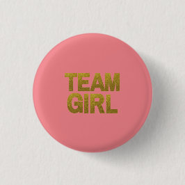 Rosa Guld Glitter Team Girl Baby Shower Knapp