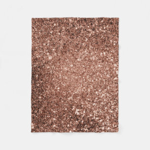 Rosa guld- glitterfilt fleecefilt