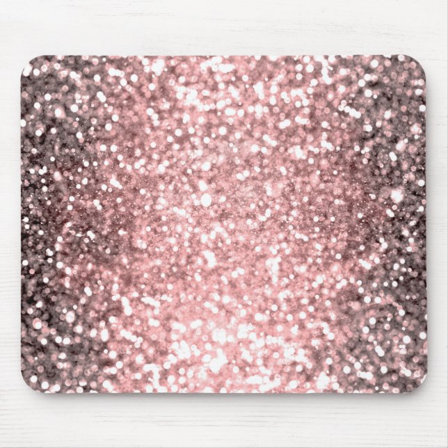 Rosa Guld Glitterljus Glittrande Glamour Musmatta (Framsidan)