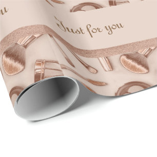 Rosa guld- glittersmink presentpapper