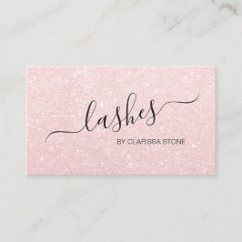 Rosa guld- glittersnärtar för elegant modern chick visitkort