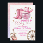 Rosa Guld Glittter Boots and Bling 21:a födelsedag Inbjudningar<br><div class="desc">Rosa Cowgirl startar Western Bjud. Rustic 30:e Westerna födelsedagen. Saddla upp,  sätt på stövlar,  rustik chic,  Rustic cowgirl-födelsedag. Western Rustic 30:e,  40:e Cowgirl Birthday. 21:a,  30:e,  40:e,  50:e födelsedagen. Land födelsedag.</div>