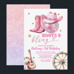 Rosa Guld Glittter Boots and Bling 21:a födelsedag Inbjudningar<br><div class="desc">Rosa Cowgirl startar Western Bjud. Rustic 30:e Westerna födelsedagen. Saddla upp,  sätt på stövlar,  rustik chic,  Rustic cowgirl-födelsedag. Western Rustic 30:e,  40:e Cowgirl Birthday. 21:a,  30:e,  40:e,  50:e födelsedagen. Land födelsedag.</div>