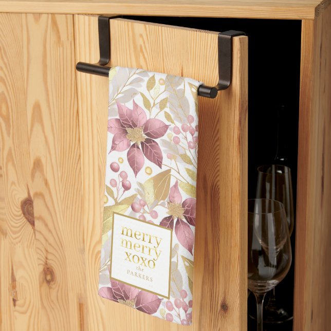 Rosa Guld God jul, Mönster#21 ID1009 Kökshandduk (Thirds Fold)