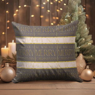 Rosa Guld jul Mönster#35b ID1009 Kudde