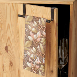 Rosa Guld jul Mönster#8 ID1009 Kökshandduk