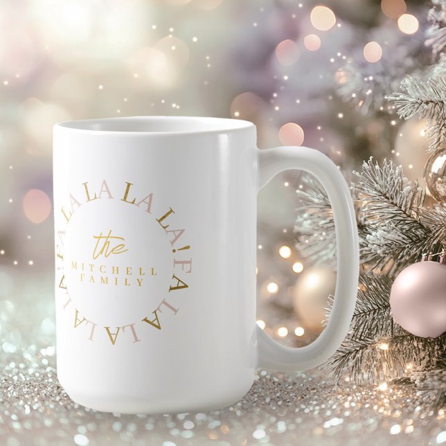 Rosa Guld julklapp La ID1009 Kaffemugg (Skapare uppladdad)