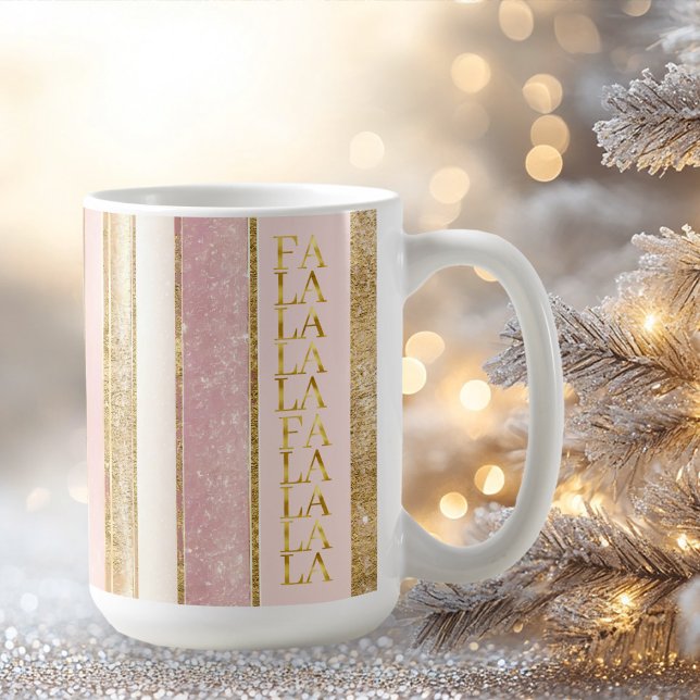 Rosa Guld julklapp La Mönster#27 ID1009 Kaffemugg (Skapare uppladdad)