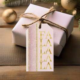 Rosa Guld julklapp La Mönster#27 ID1009 Presentetikett