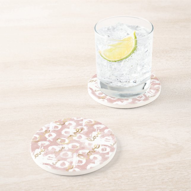 Rosa Guld Kärlek XO Underlägg (Sidan)