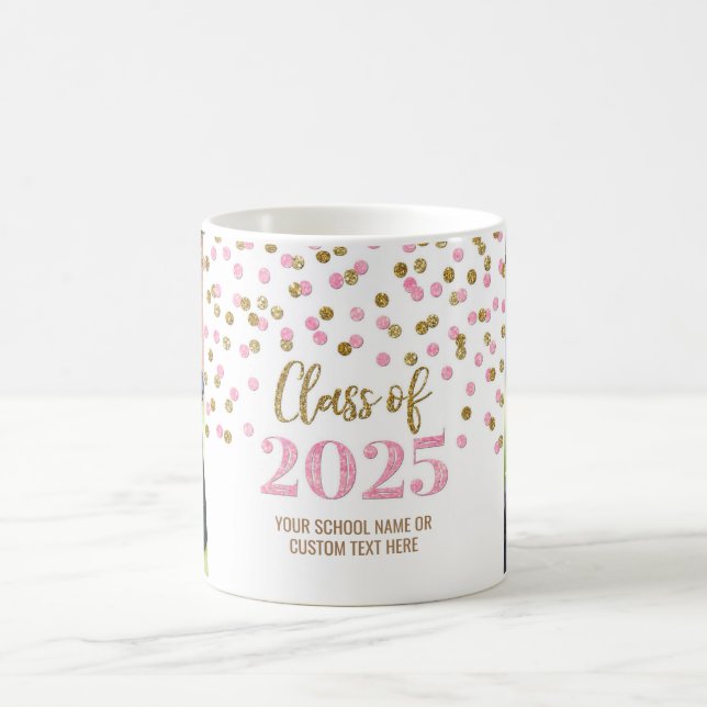 Rosa Guld, klass 2025 Kaffe Mugg (Center)