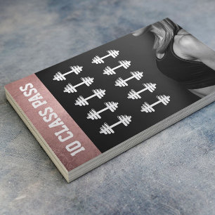 Rosa guld- konditioninstruktör 10 klassificerar lojalitetskort