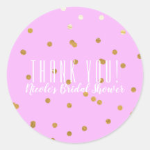 Rosa & Guld Konfettipunkter Modernt Partypaket