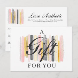  Rosa & Guld-kort för Chic-gåva Inbjudningar