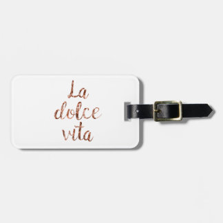 Rosa guld- La Dolce Vita Bagagebricka