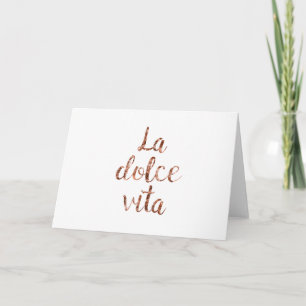 Rosa guld- La Dolce Vita Helgkort