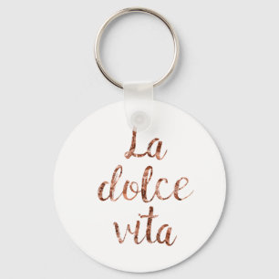 Rosa guld- La Dolce Vita Nyckelring