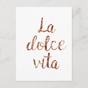 Rosa guld- La Dolce Vita Vykort