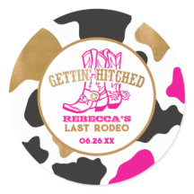 Rosa Guld Last Rodeo Bachelorette Party Sticker