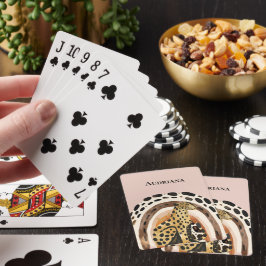 Rosa Guld Leopard Casinokort
