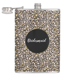 Rosa Guld Leopard Skriv ut Fickplunta
