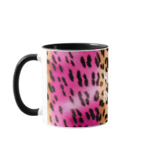 Rosa Guld Leopardtryck